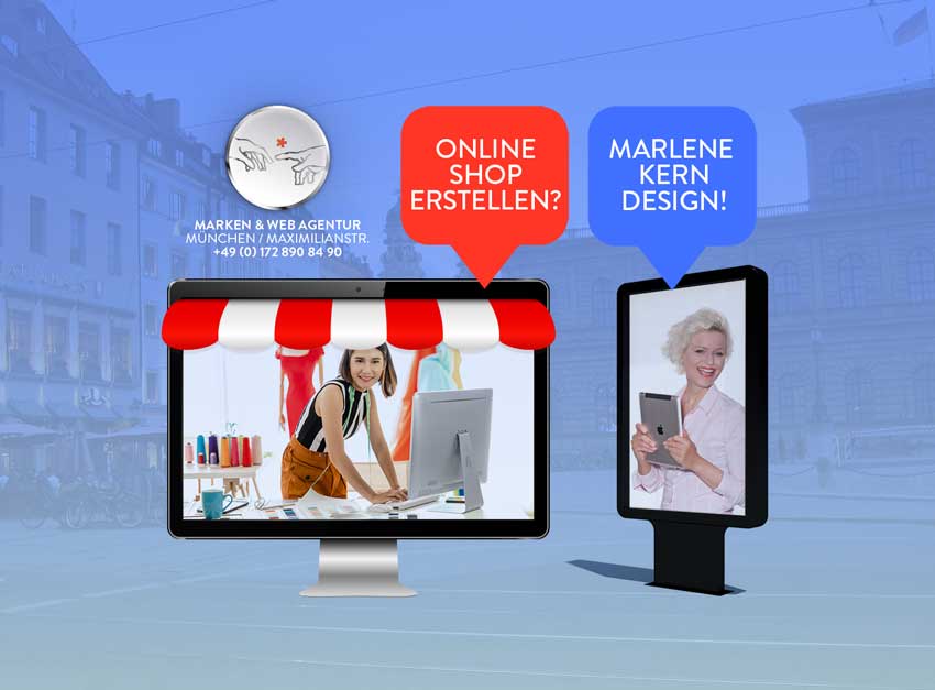 Create Online store - Brands & Web Agency Munich creates your Online Shop. Marlene Kern Design offers you professional quality in a safe process and on a friendly budget.