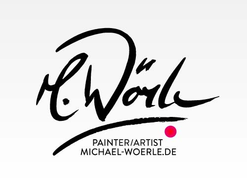 Logos - As an Advertising Agency in Munich, we create your brand logo. Here is a logo that we created for Michael Wörle. An academic painter who donated one of his wonderful oil paintings to the Charity Gala Royale Night. On the occasion of this event, which is organized annually by the Baron von Reckenthal, the need for a logo for the sponsor wall arose.